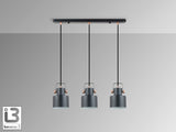 Lámpara de techo colgante Schuller Erika 3 luces negro y cobre satinado 12494 vista 2