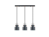 Lámpara de techo colgante Schuller Erika 3 luces negro y cobre satinado 12494 ambiente