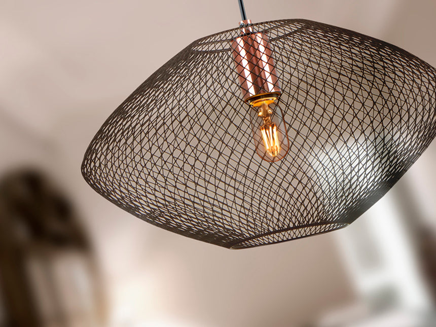 Schuller I3 Melany Lámpara de techo colgante 1 luz negro cobre 12500