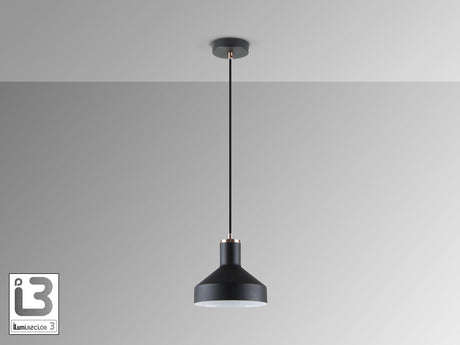 Lámpara de techo colgante Schuller Irias 1 luz negro y cobre satinado 12537 vista 3