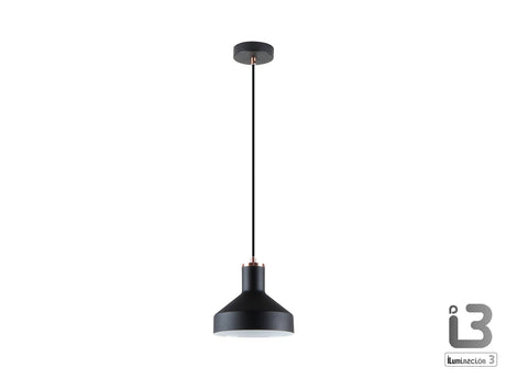 Lámpara de techo colgante Schuller Irias 1 luz negro y cobre satinado 12537 ambiente
