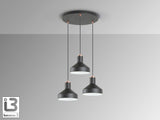 Lámpara de techo colgante Schuller Irias 3 luces negro y cobre satinado Ø46cm 12546 vista 3