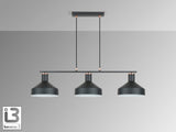 Lámpara de techo colgante Schuller Irias 3 luces negro y cobre satinado 12555 vista 3