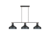 Lámpara de techo colgante Schuller Irias 3 luces negro y cobre satinado 12555 ambiente
