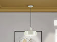 Lámpara de techo colgante Schuller Alessia 1 luz gris perla mate 12567