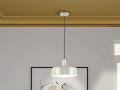 Lámpara de techo colgante Schuller Alessia 1 luz gris perla mate 12567