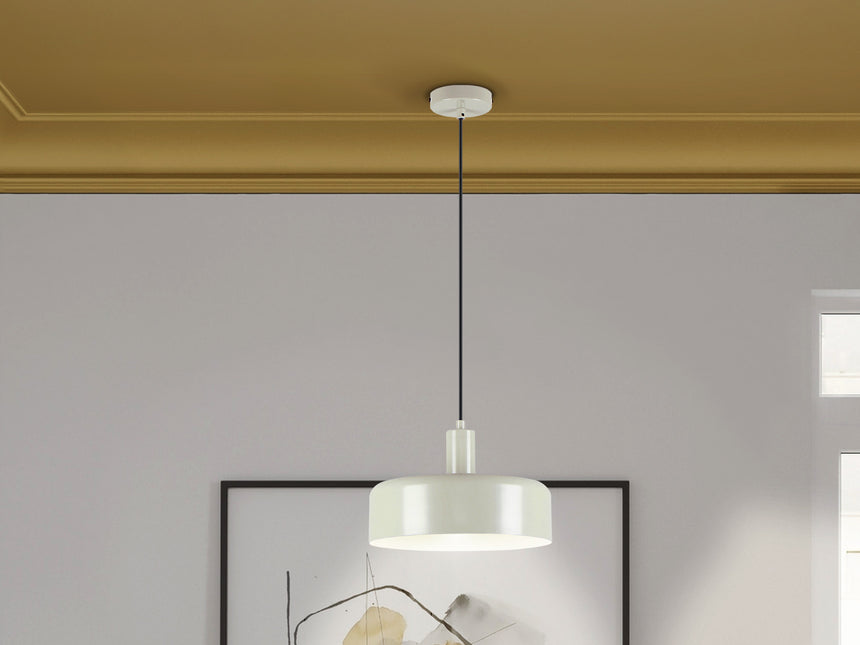 Lámpara de techo colgante Schuller Alessia 1 luz gris perla mate 12567