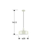 Lámpara de techo colgante Schuller Alessia 1 luz gris perla mate 12567 dimensiones