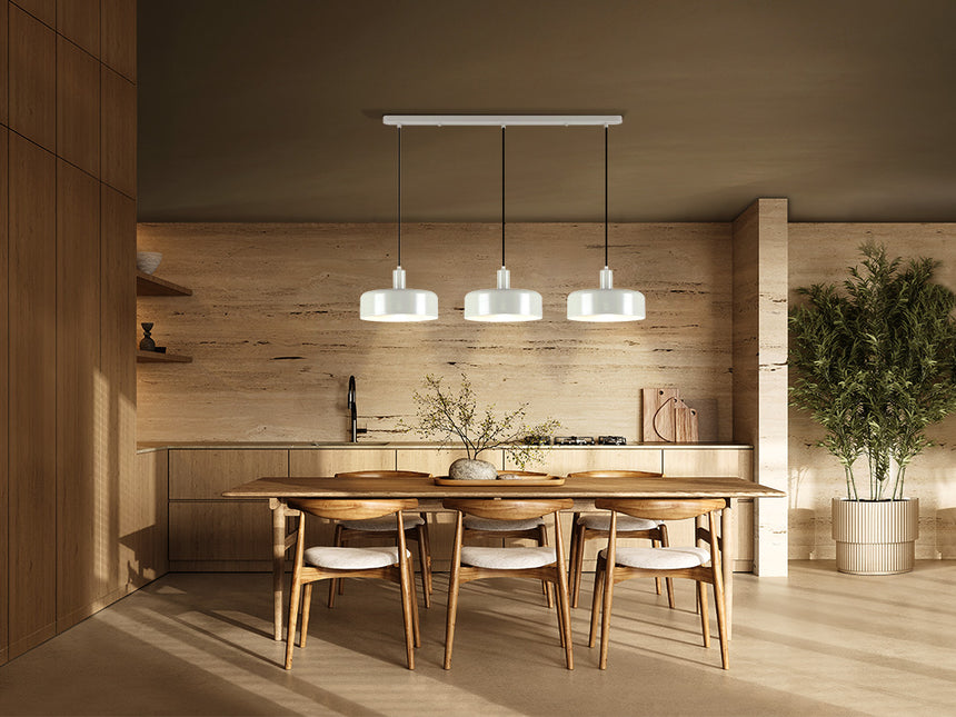 Schuller I3 Alessia Lámpara de techo colgante 3 luces Perla mate 12578
