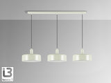 Lámpara de techo colgante Schuller Alessia 3 luces gris perla mate 12578 vista 1