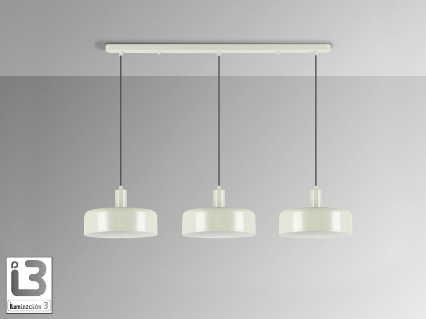 Lámpara de techo colgante Schuller Alessia 3 luces gris perla mate 12578 vista 1
