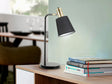 Lámpara de sobremesa Schuller Gisela 1 luz negro y latón 50cm 12581