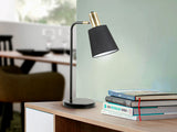 Lámpara de sobremesa Schuller Gisela 1 luz negro y latón 50cm 12581