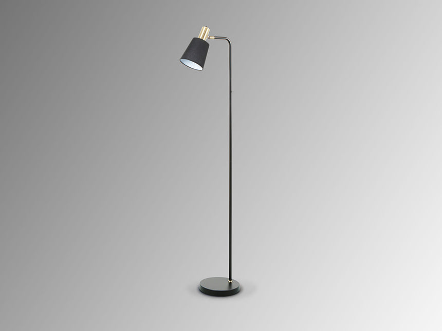 Schuller I3 Gisela Lámpara de pie salón 1 luz negro latón 12592