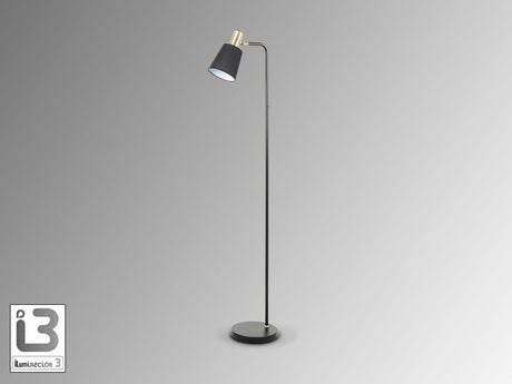 Lámpara de pie de salón Schuller Gisela 1 luz negro y latón 149cm 12592 vista 3