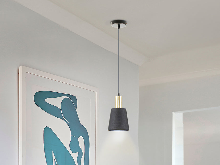 Schuller I3 Gisela Lámpara de techo colgante 1 luz negro latón 12607