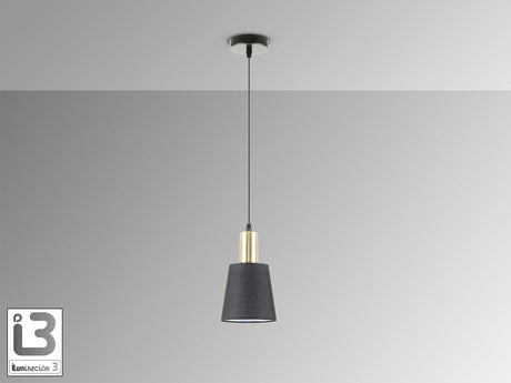 Lámpara de techo colgante Schuller Gisela 1 luz negro y latón 12607 vista 2