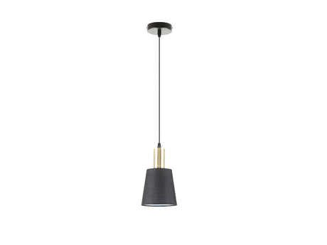 Lámpara de techo colgante Schuller Gisela 1 luz negro y latón 12607 ambiente
