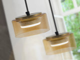 Lámpara de techo colgante Schuller Olaia 1 luz negro y oro 3000K 12643 vista 2