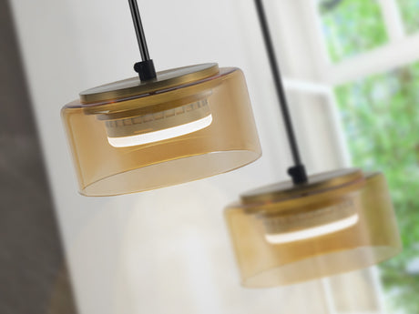 Lámpara de techo colgante Schuller Olaia 1 luz negro y oro 3000K 12643 vista 2