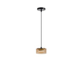 Lámpara de techo colgante Schuller Olaia 1 luz negro y oro 3000K 12643 ambiente
