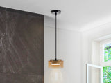 Lámpara de techo colgante Schuller Olaia 1 luz negro y oro 3000K 12643