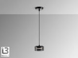 Lámpara de techo colgante Schuller Olaia 1 luz negro y smoky 3000K 12652 vista 3
