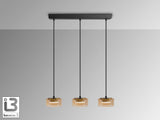 Lámpara de techo colgante Schuller Olaia 3 luces negro  - ambiente