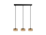Lámpara de techo colgante Schuller Olaia 3 luces negro y oro 3000K 12661 ambiente