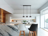 Schuller I3 Olaia Pendant Ceiling Lamp 3 Lights Black Smoky 12670