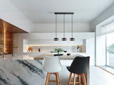 Schuller I3 Olaia Pendant Ceiling Lamp 3 Lights Black Smoky 12670
