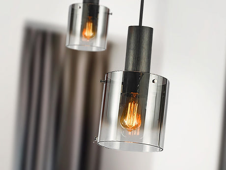 Lámpara de techo colgante Schuller Venize 1 luz negro y smoke 12809 vista 2