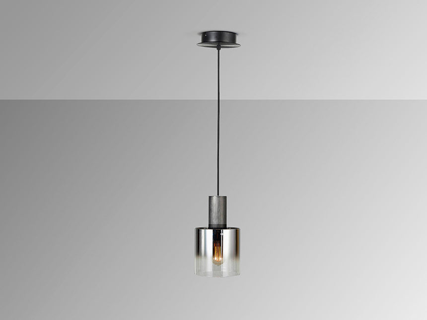 Schuller I3 Venize Pendant Ceiling Lamp 1 Light Black Smoke 12809