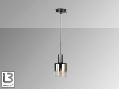 Lámpara de techo colgante Schuller Venize 1 luz negro y smoke 12809 vista 3