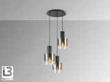 Lámpara de techo colgante Schuller Venize 3 luces negro y smoke Ø37cm 12810 vista 3