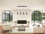 Schuller I3 Venize 4-Light Pendant Ceiling Lamp, Black Smoke 12828