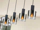 Schuller I3 Venize 4-Light Pendant Ceiling Lamp, Black Smoke 12828