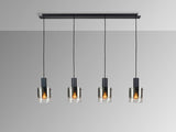 Schuller I3 Venize 4-Light Pendant Ceiling Lamp, Black Smoke 12828