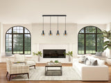 Schuller I3 Venize 4-Light Pendant Ceiling Lamp, Black Smoke 12828