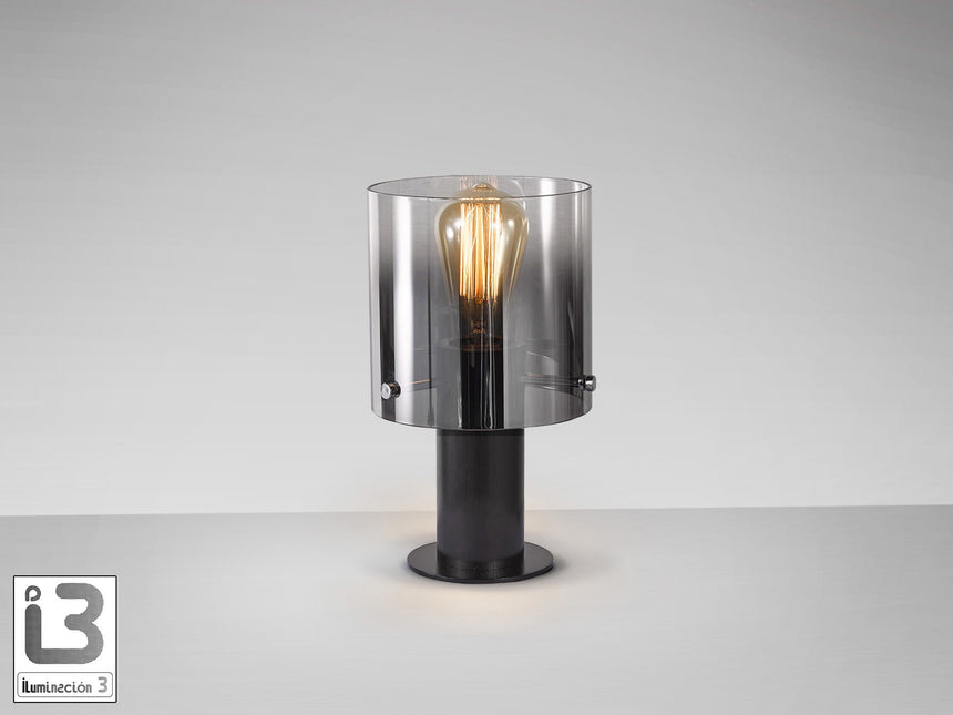 Lámpara de sobremesa Schuller Venize 1 luz negro y smoke 26cm 12837 vista 3
