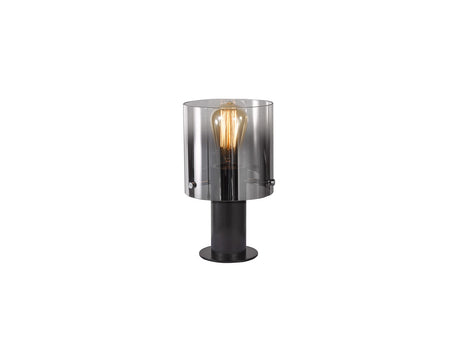 Lámpara de sobremesa Schuller Venize 1 luz negro y smoke 26cm 12837 ambiente