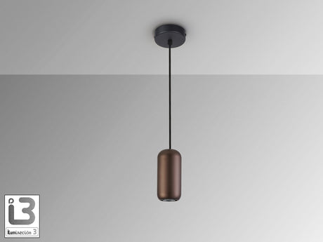 Lámpara de techo colgante Schuller Nimes 1 luz negro y marrón 12841 vista 3