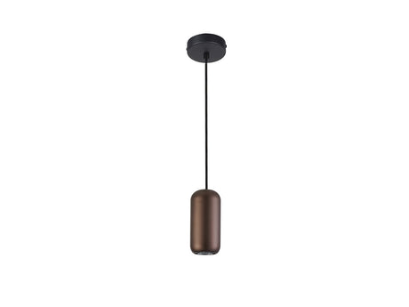 Lámpara de techo colgante Schuller Nimes 1 luz negro y marrón 12841 ambiente