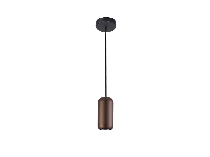 Lámpara de techo colgante Schuller Nimes 1 luz negro y marrón 12841 ambiente