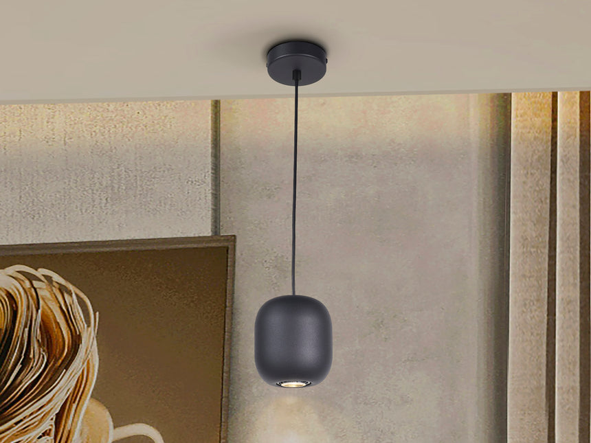 Lámpara de techo colgante Schuller Nimes 1 luz negro 12856