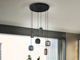 Lámpara de techo colgante Schuller Nimes 6 luces negro y marrón Ø48cm 12872