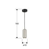 Lámpara de techo colgante Schuller Nimes 1 luz negro y gris 12944 dimensiones