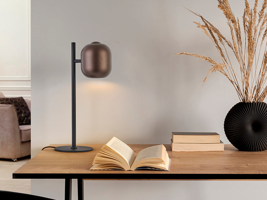 Schuller I3 Nimes Sobremesa 1 luz negro marrón 12944