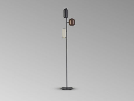 Lámpara de pie de salón Schuller Nimes 3 luces negro y marrón 145cm 12962 vista 2