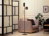 Lámpara de pie de salón Schuller Nimes 3 luces negro y marrón 145cm 12962